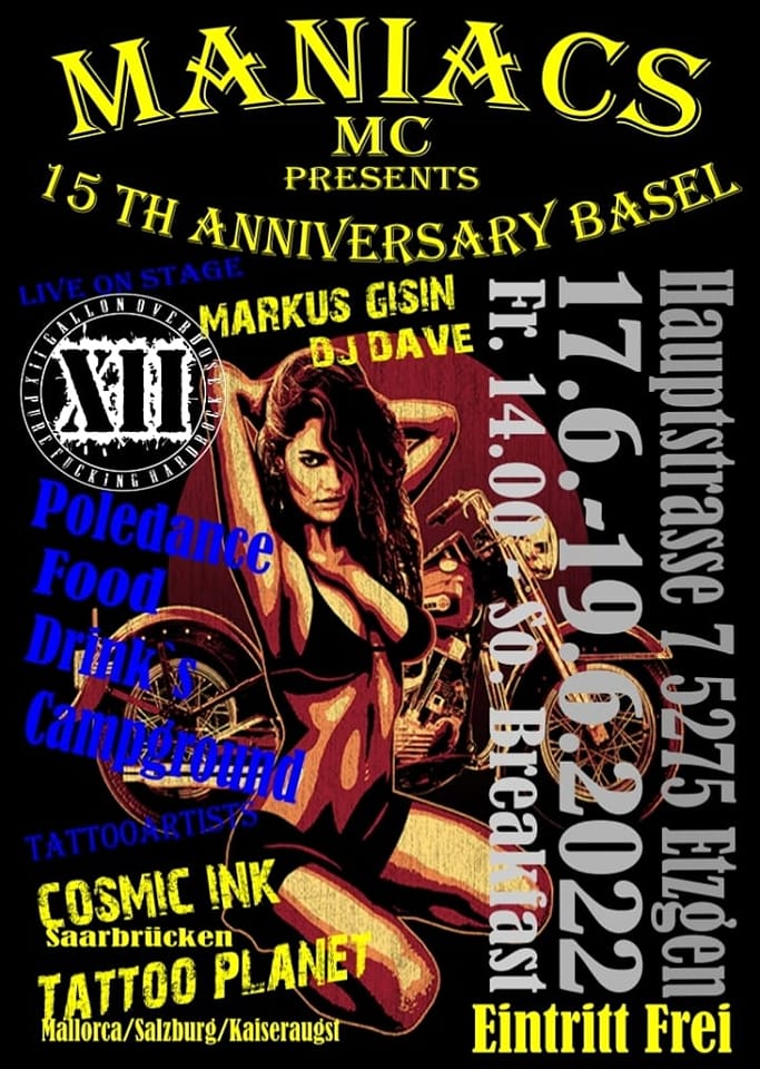 15th anniversary Maniacs MC Basel
